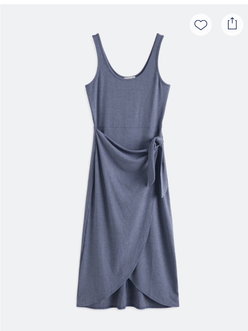 nine britton Amber Knit Midi wrap Dress in Slate Blue - Picture 5 of 12